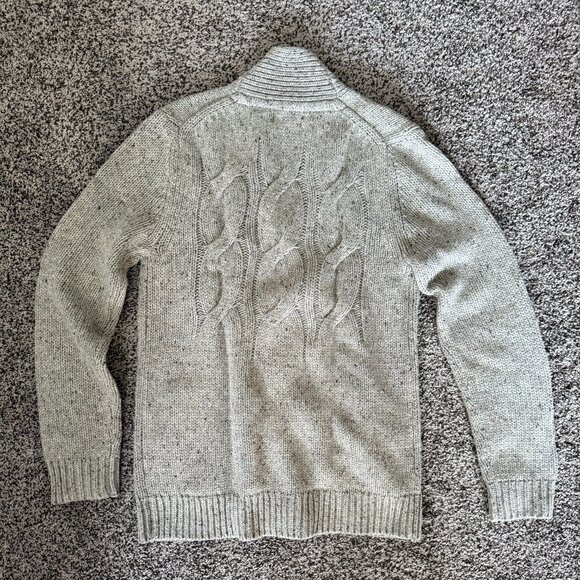 Ted Baker men's wool cardigan - grey size 3 (Medium) - Picture 2 of 3